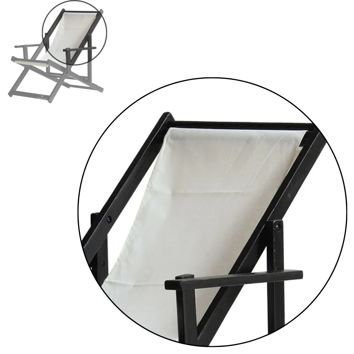 Kit 2 Espreguiçadeiras Dobrável Black CB-Triang Azul
