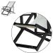 Kit 2 Espreguiçadeiras Dobrável Black CB-Triang Azul