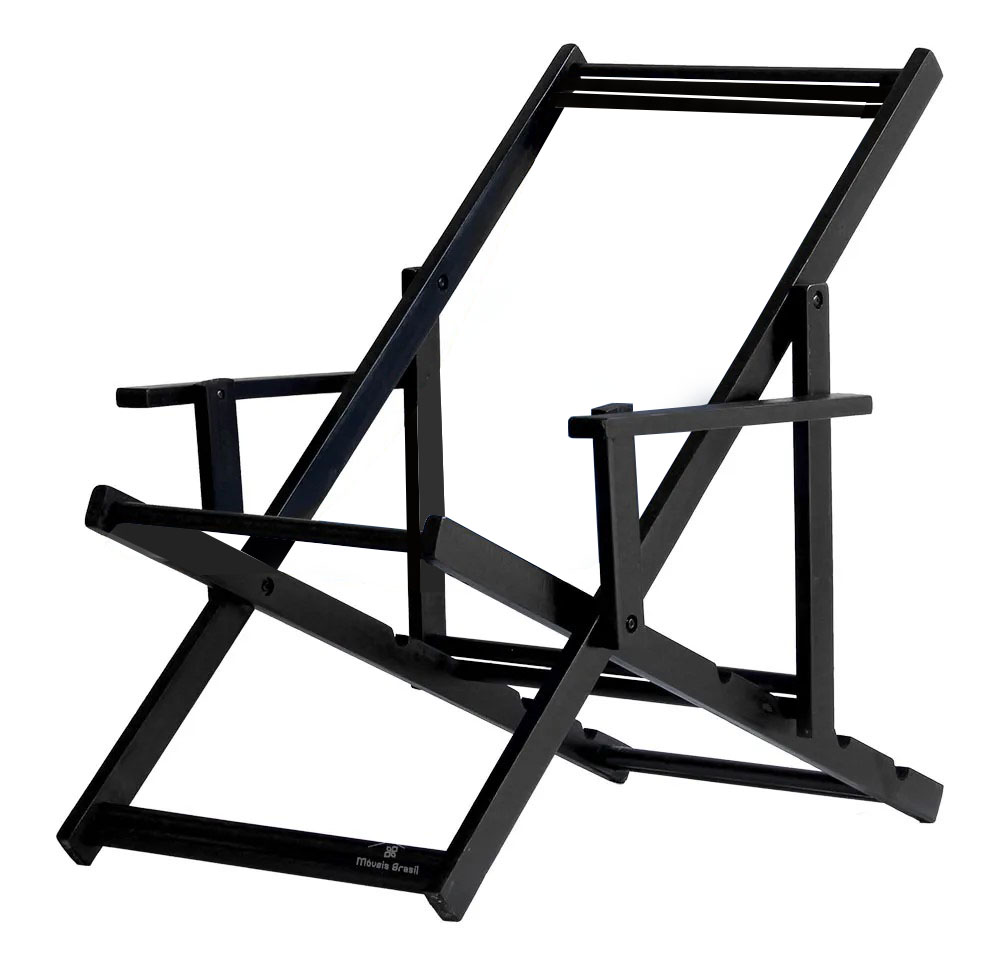 Kit 2 Espreguiçadeiras Dobrável Black CB-Triang Azul