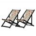 Kit 2 Espreguiçadeiras Dobrável Black SB-Floral