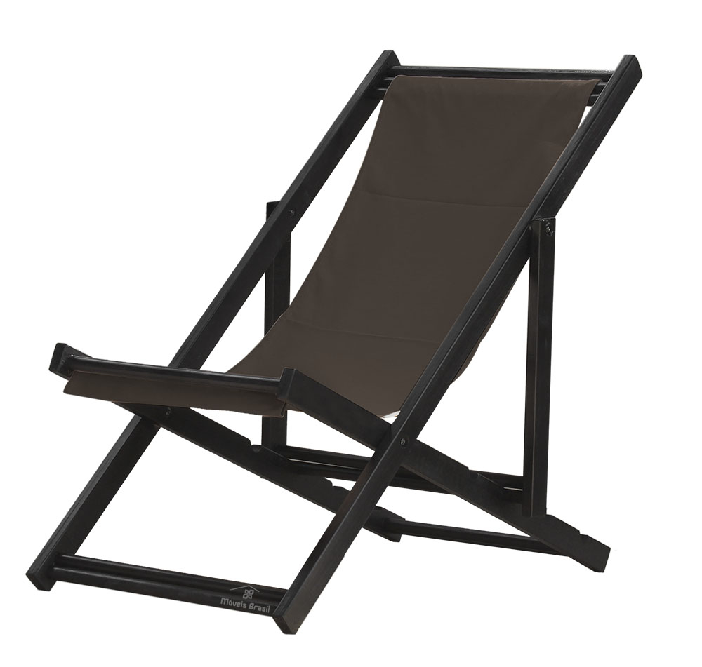 Kit 2 Espreguiçadeiras Dobrável Black SB-Marrom