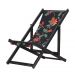 Kit 2 Espreguiçadeiras Dobrável Black SB-Preto Flores