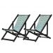 Kit 2 Espreguiçadeiras Dobrável Black SB-Triang Azul