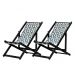 Kit 2 Espreguiçadeiras Dobrável Black SB-Triang Preto