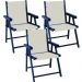 Kit 3 Cadeira Praia Dobrável Madeira Black-Branco