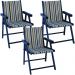 Kit 3 Cadeira Praia Dobrável Madeira Black-Listrado Marrom