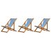 Kit 3 Espreguiçadeira Preguiçosa Dobrável Mel SB-Azul