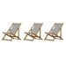 Kit 3 Espreguiçadeira Preguiçosa Dobrável Mel SB-Cinza