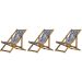 Kit 3 Espreguiçadeira Preguiçosa Dobrável Mel SB-Folhas Brancas