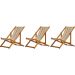 Kit 3 Espreguiçadeira Preguiçosa Dobrável Mel SB-List Marrom