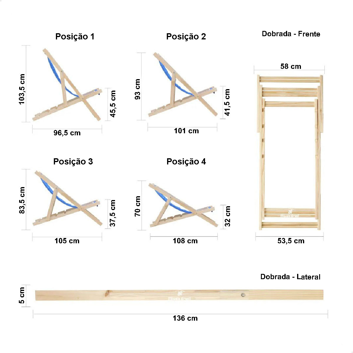Kit 3 Espreguiçadeira Preguiçosa Dobrável Mel SB-Preto Flores