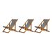 Kit 3 Espreguiçadeira Preguiçosa Dobrável Mel SB-Retro