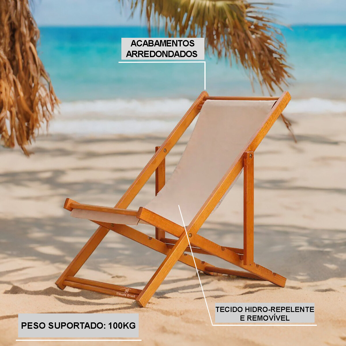 Kit 3 Espreguiçadeira Preguiçosa Dobrável Mel SB-Triang Azul