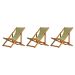 Kit 3 Espreguiçadeira Preguiçosa Dobrável Mel SB-Verde