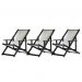 Kit 3 Espreguiçadeiras Dobrável Black CB-Branco