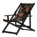 Kit 3 Espreguiçadeiras Dobrável Black CB-Preto Flores