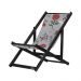 Kit 3 Espreguiçadeiras Dobrável Black SB-Cinza Floral