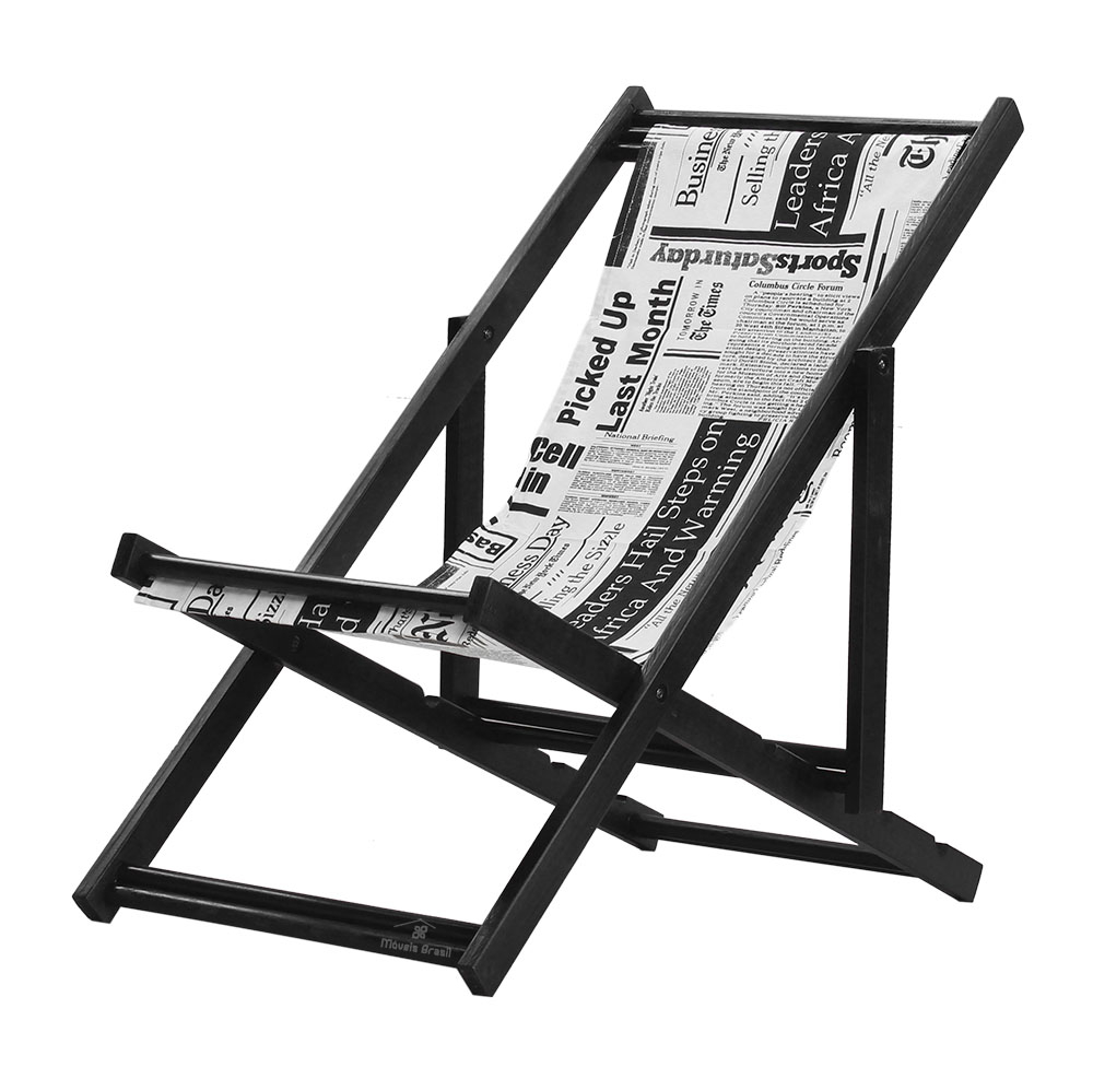 Kit 3 Espreguiçadeiras Dobrável Black SB-Jornal