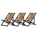 Kit 3 Espreguiçadeiras Dobrável Black SB-L Laranja