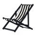 Kit 3 Espreguiçadeiras Dobrável Black SB-L Preto/Branco
