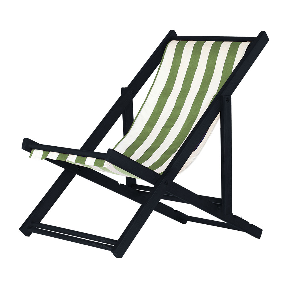 Kit 3 Espreguiçadeiras Dobrável Black SB-L Verde/Branco