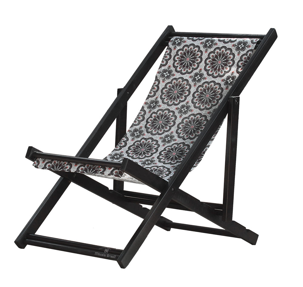 Kit 3 Espreguiçadeiras Dobrável Black SB-Mandala