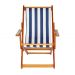 Kit 4 Espreguiçadeira Preguiçosa Dobrável Mel CB-L Azul/Branco