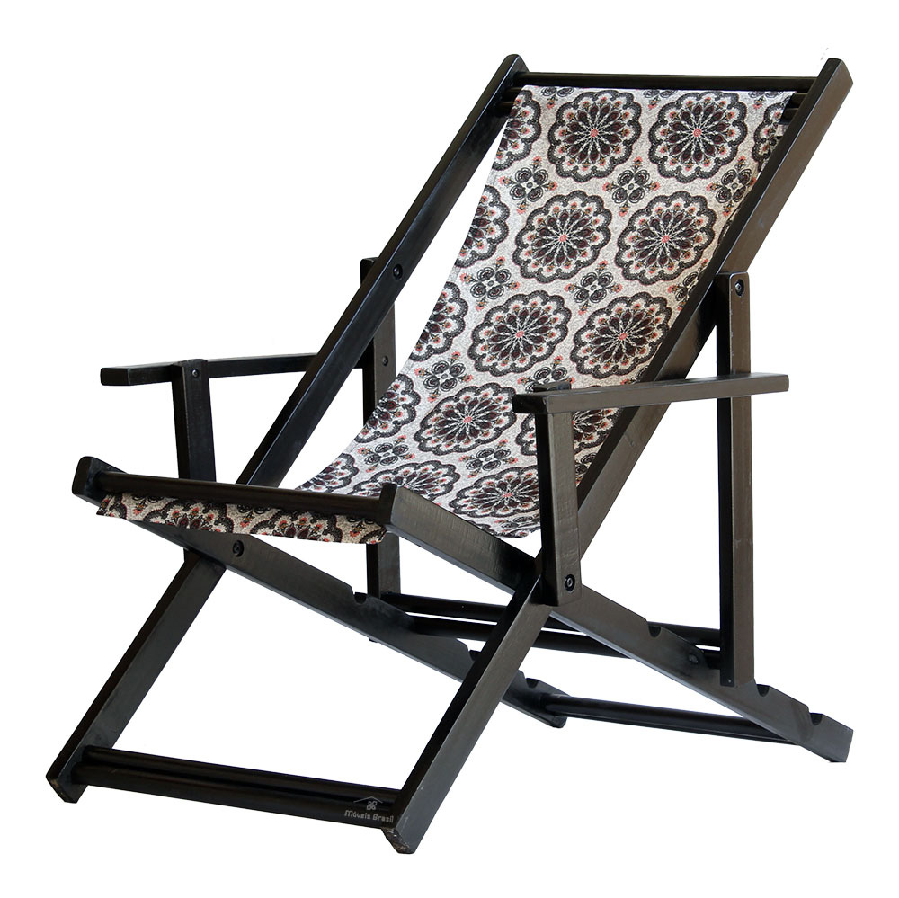 Kit 4 Espreguiçadeiras Dobrável Black CB-Mandala