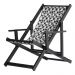 Kit 4 Espreguiçadeiras Dobrável Black CB-Triang Preto