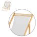 Kit 5 Cadeira Madeira Espreguiçadeira Dobrável SB-Branco