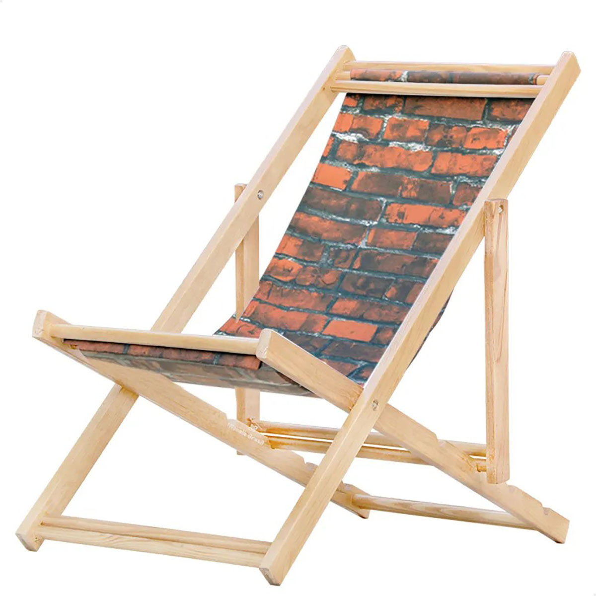 Kit 5 Cadeira Madeira Espreguiçadeira Dobrável SB-Triang Azul