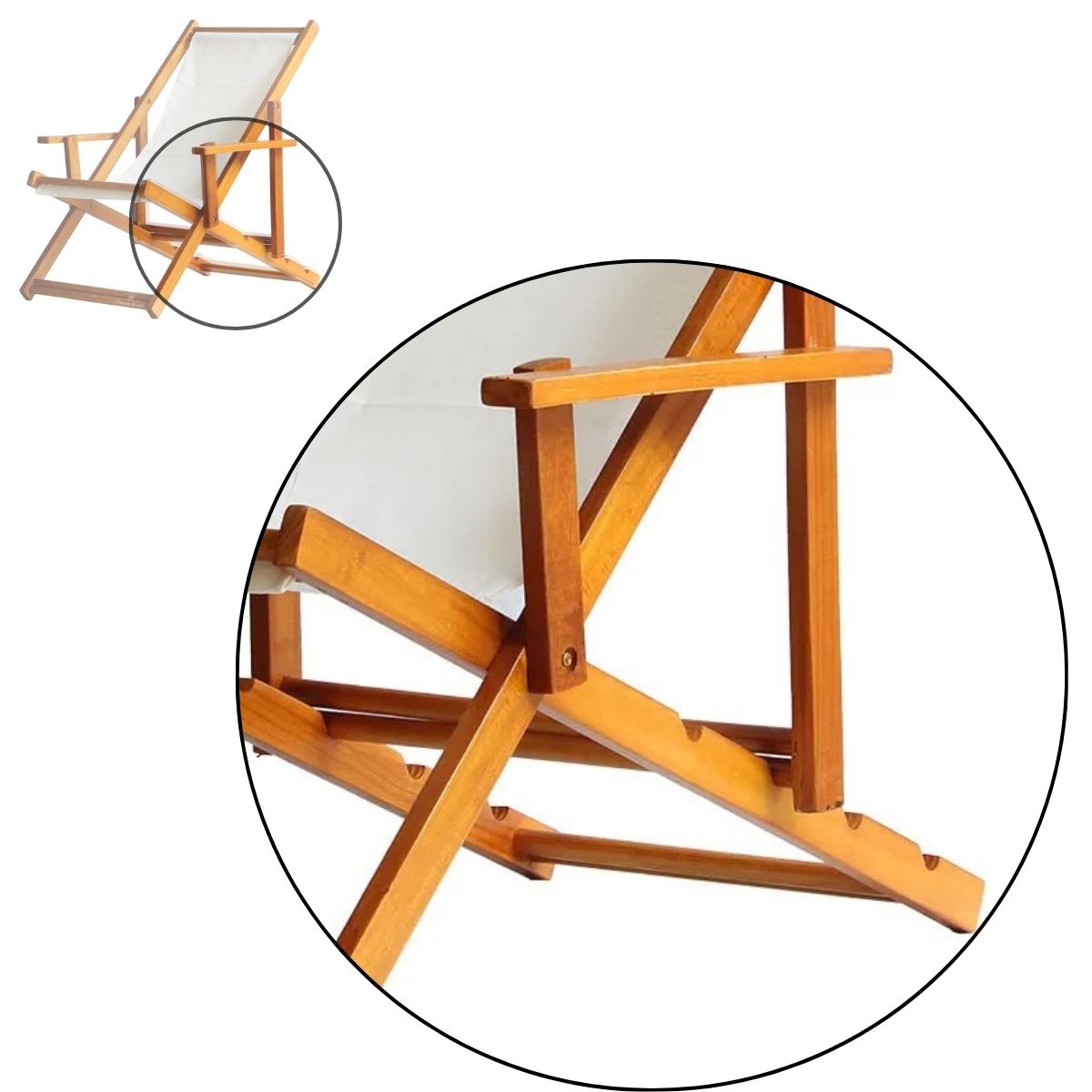 Kit 5 Espreguiçadeira Preguiçosa Dobrável Mel CB-List Laranja