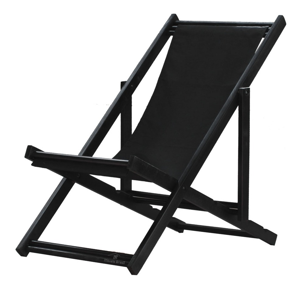 Kit 5 Espreguiçadeiras Dobrável Black CB-Preto