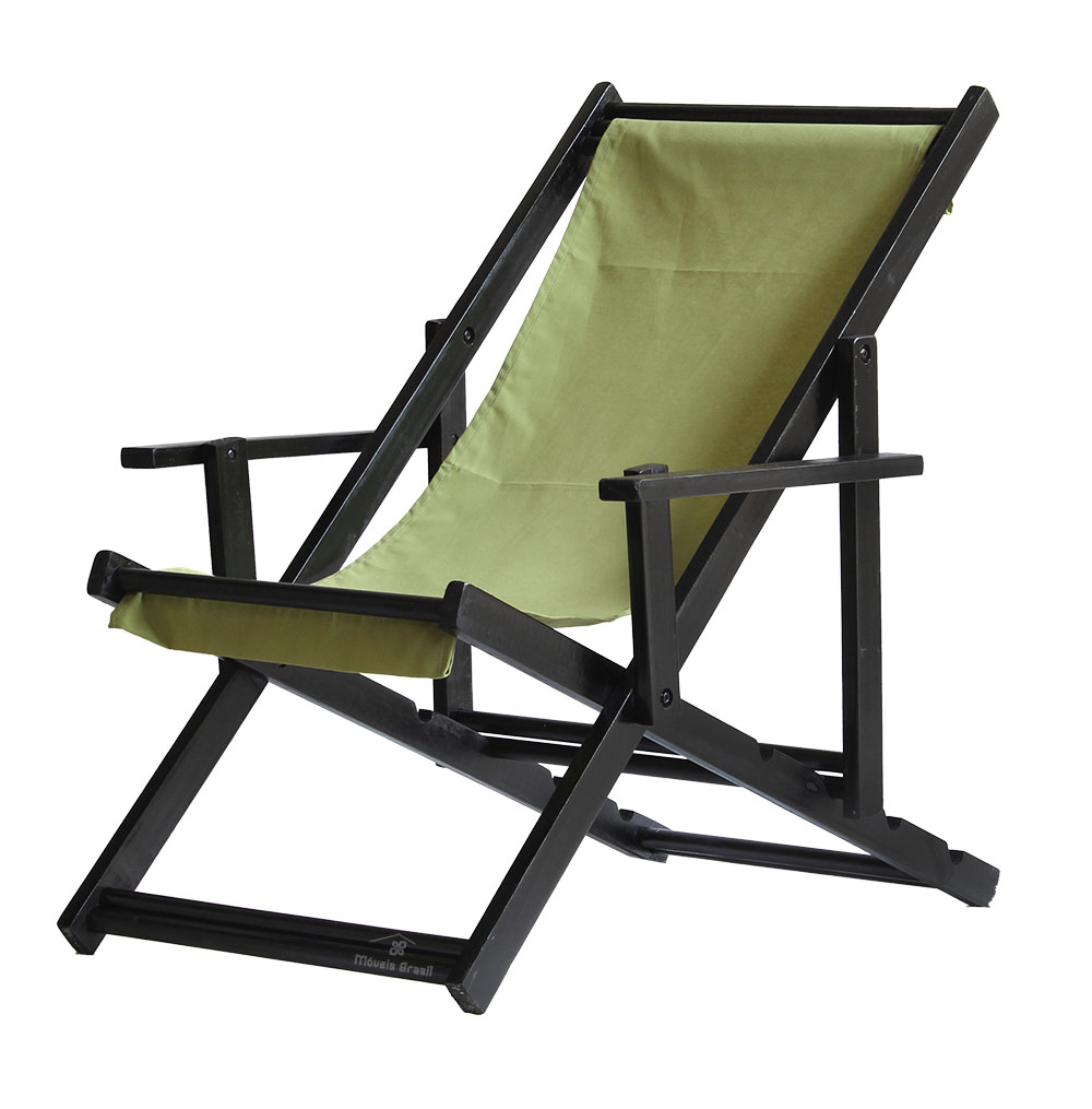 Kit 5 Espreguiçadeiras Dobrável Black CB-Verde