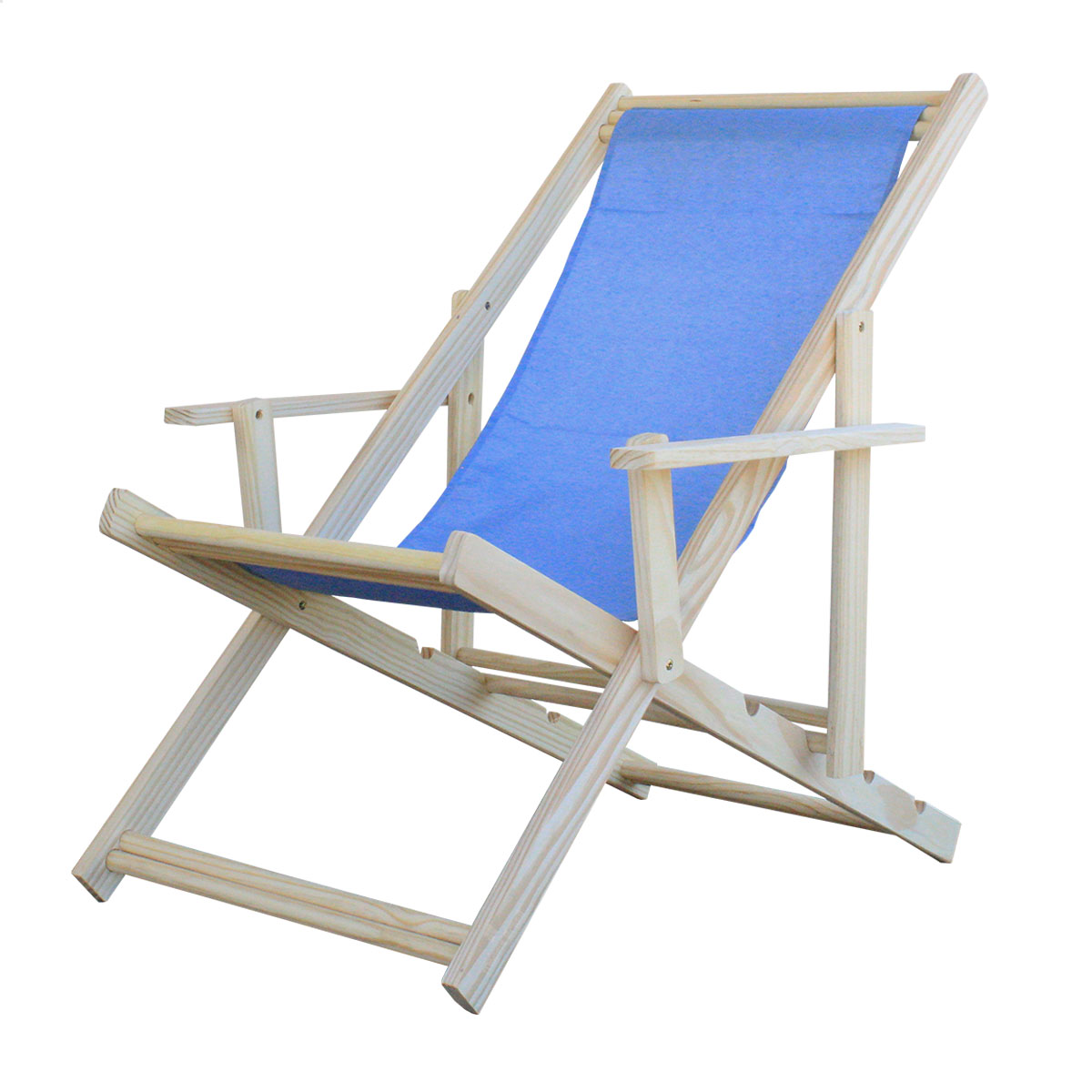 Kit 5 Espreguiçadeiras Preguiçosa Dobrável C/B-L Azul/Branco