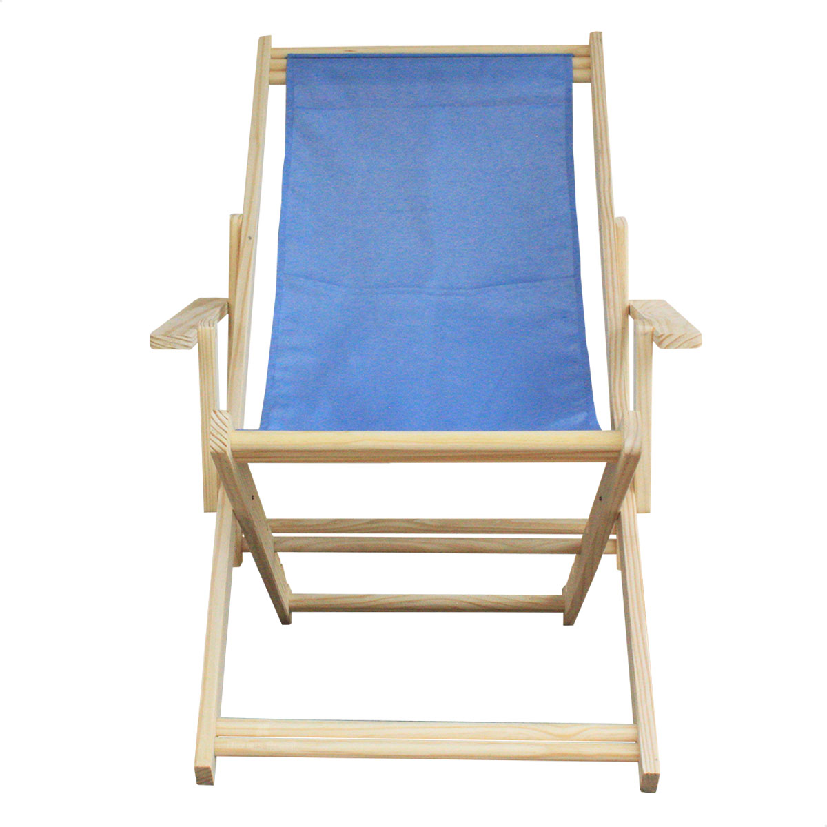Kit 5 Espreguiçadeiras Preguiçosa Dobrável C/B-L Azul/Branco