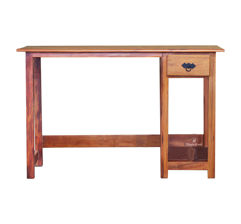 Mesa Escrivaninha Escritório em Madeira Maciça - Natural