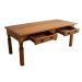 Mesa de Jantar 2 M Madeira Maciça Natural Com Gaveta - Drawer