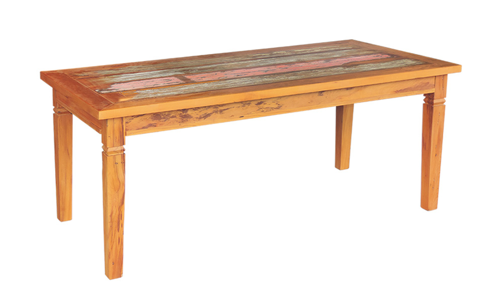 Mesa de Jantar 2 M Madeira de Demolição Pátina