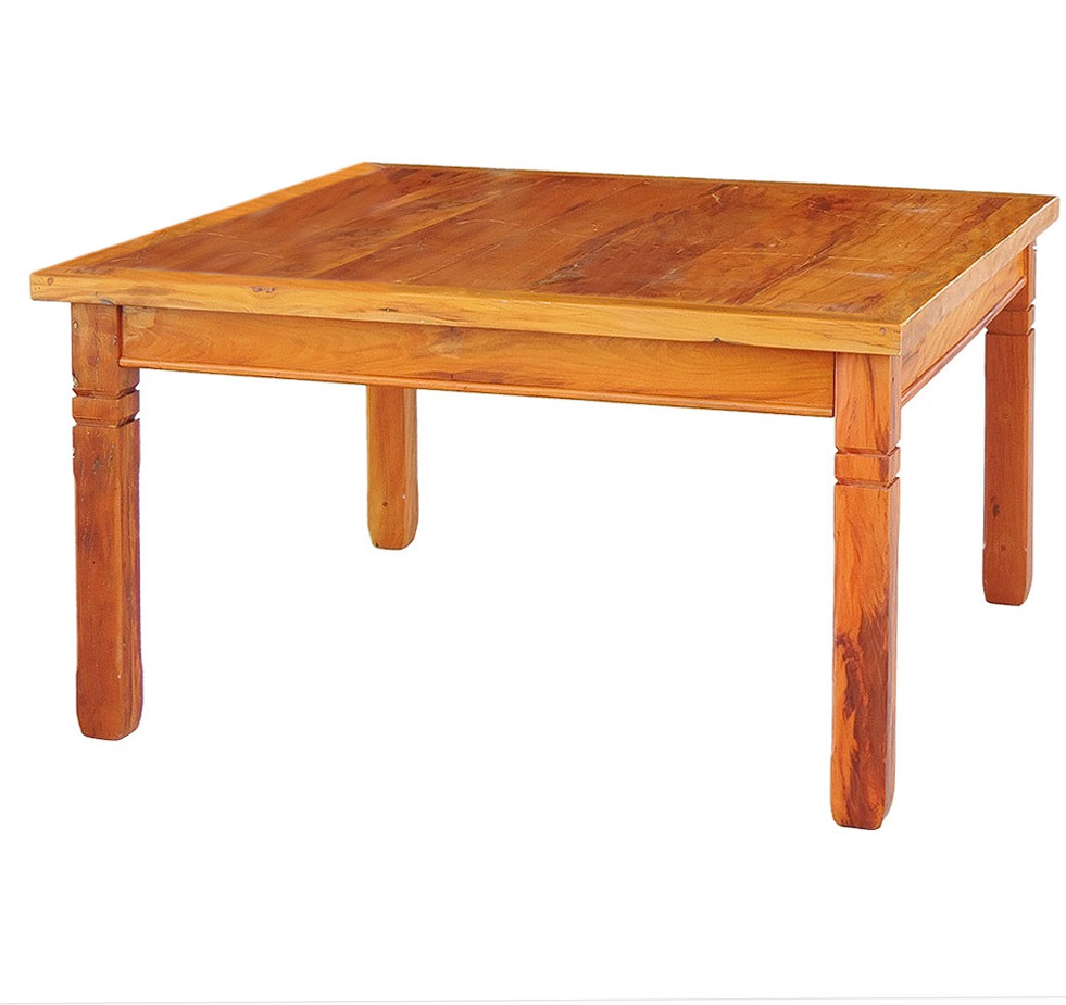 Mesa de Jantar em Madeira de Demolição 1,5 x 1,5 m Natural