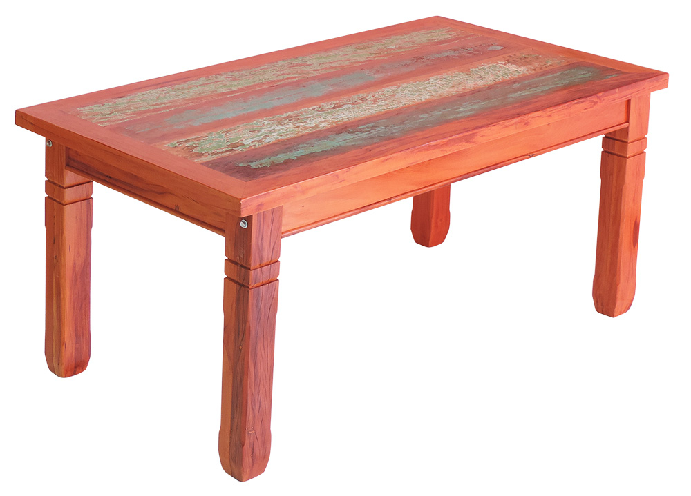 Mesa de Jantar em Madeira de Demolição Peroba Rosa 1,5m com Pátina
