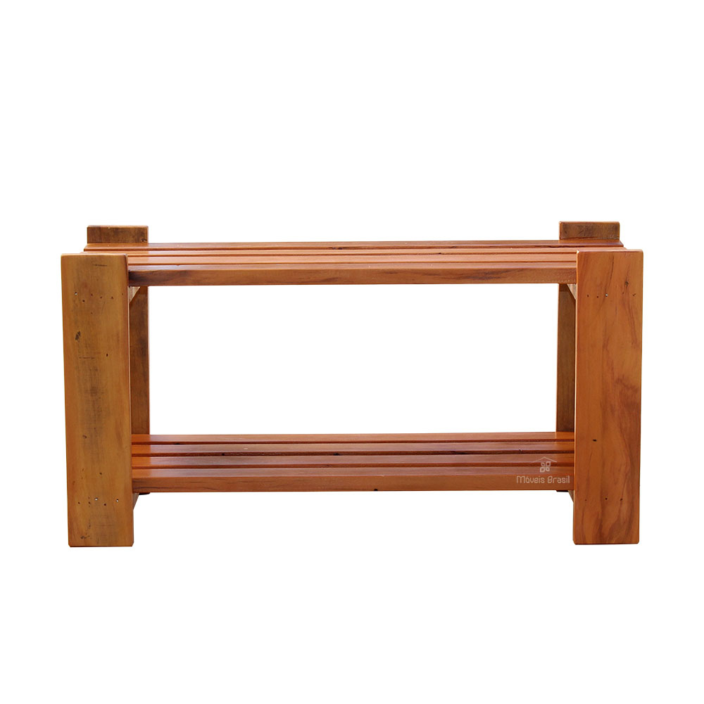 Sapateira 60 cm Madeira de Demolição Ripada Natural