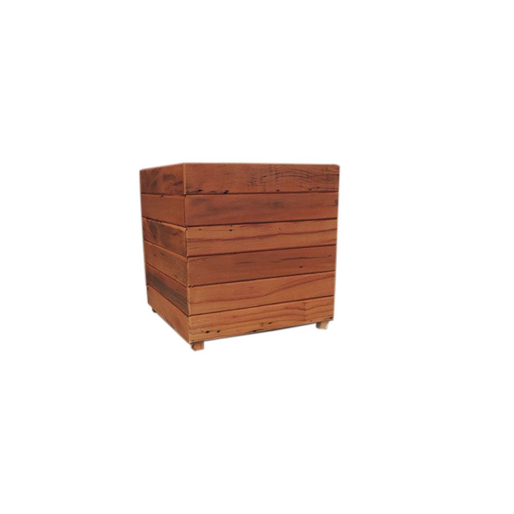 Vaso Cachepot 50x50cm em Madeira Maciça
