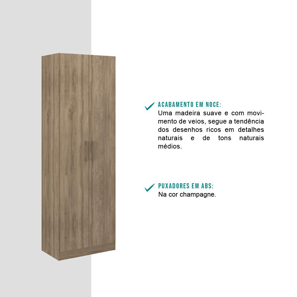 Armário Utilitário Cozinha 2 Portas Noce Carraro