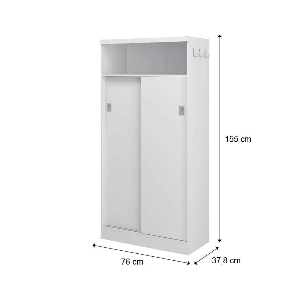 Armário Utilitário Multiuso 2 Portas Branco Carraro