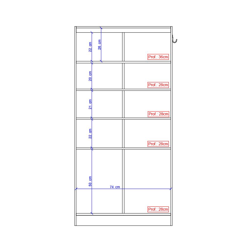 Armário Utilitário Multiuso 2 Portas Branco Carraro