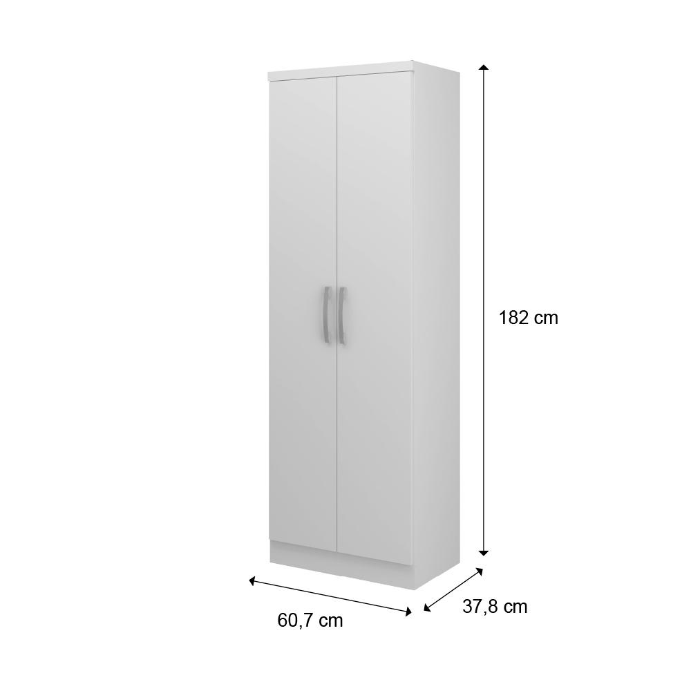 Armário Utilitário Multiuso 2 Portas Branco Carraro