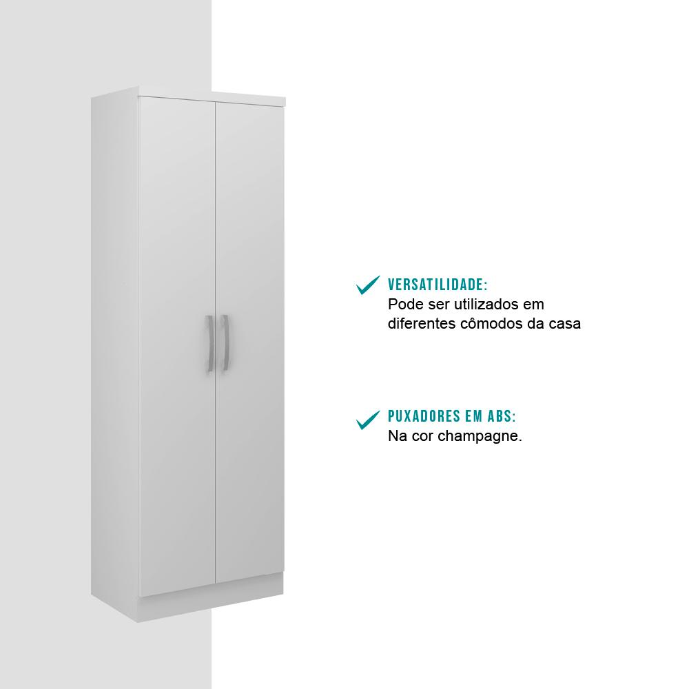 Armário Utilitário Multiuso 2 Portas Branco Carraro