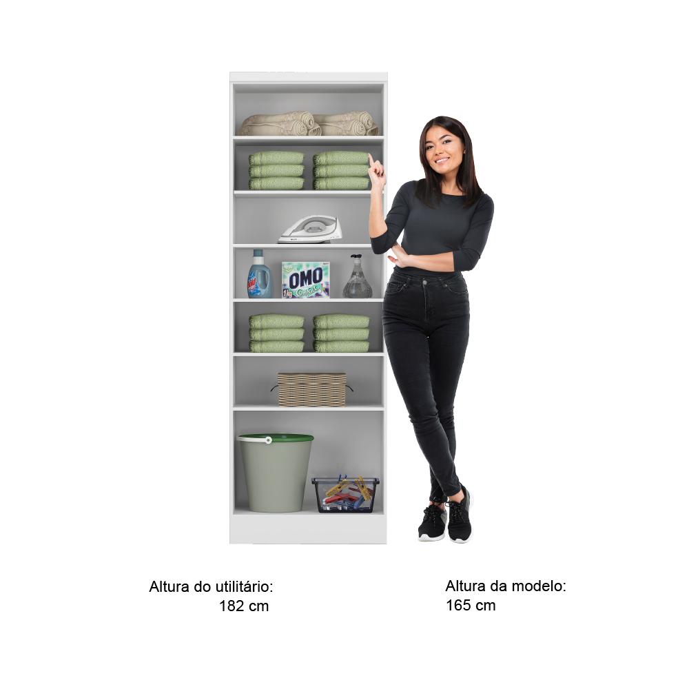Armário Utilitário Multiuso 2 Portas Branco Carraro