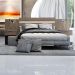 Cabeceira Casal Extensível e Mesa Lateral Madeirada Carraro
